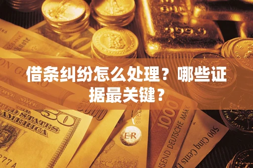 北京借条纠纷怎么处理？哪些证据最关键？