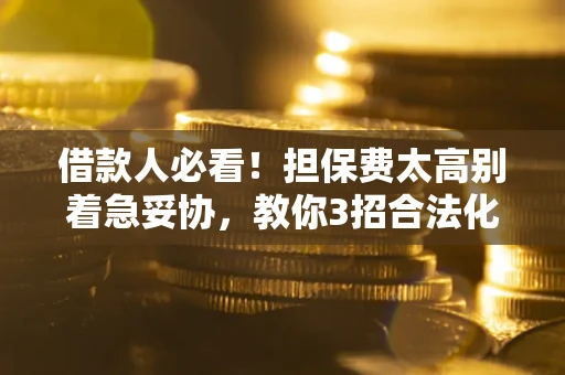 北京借款人必看！担保费太高别着急妥协，教你3招合法化解