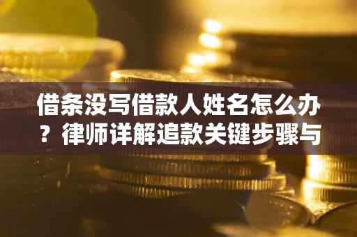 北京借条没写借款人姓名怎么办？律师详解追款关键步骤与证据链构建