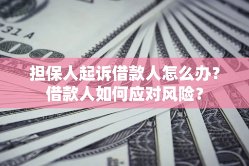 北京担保人起诉借款人怎么办？借款人如何应对风险？